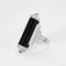 Bague 55 Bague style Art déco en or blanc 18k, diamants, onyx et rubis 58 Facettes Mac 30