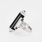 Bague 55 Bague style Art déco en or blanc 18k, diamants, onyx et rubis 58 Facettes Mac 30