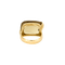 Bague 53 Bague en or jaune 18k sertie d’une citrine fumée 58 Facettes M8888
