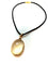 Pendentif Pendentif citrine en or blanc 18K sur cordon noir 58 Facettes M8942
