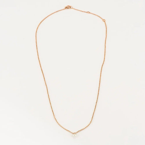 Collier La Brune et la Blonde 360° - Collier en or rose 18k avec diamant 0,10 ct 58 Facettes M8927