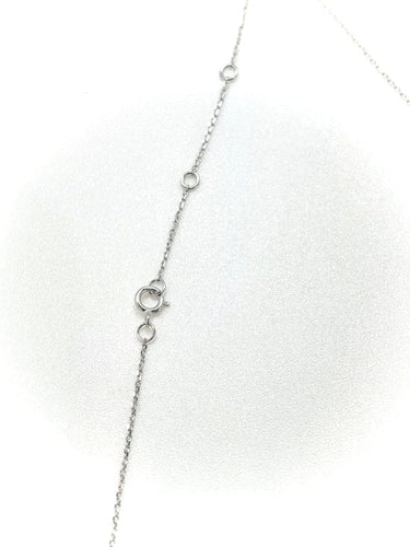 Collier La Brune et la Blonde 360° - Collier en or blanc 18K et 3 diamants 58 Facettes M8927