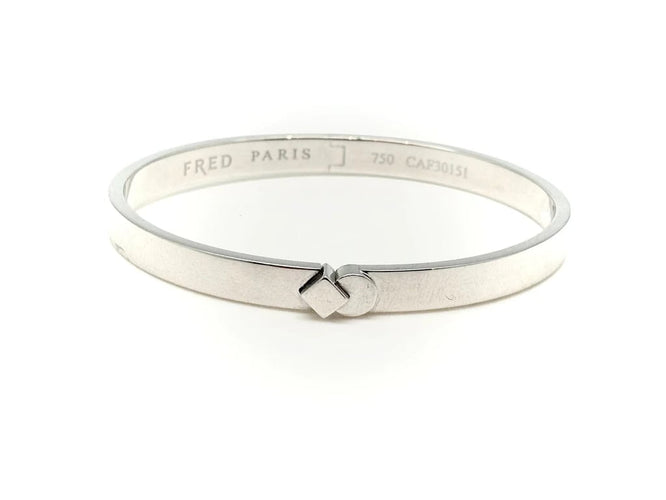 Bracelet FRED - Bracelet jonc ouvrant en or blanc 58 Facettes M9101