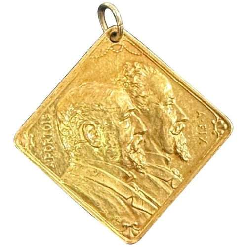 Pendentif Médaille française d'honneur carrée Maison Portois 58 Facettes