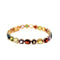 Bracelet Bracelet articulé en or jaune 18 carats et pierres multicolores 58 Facettes