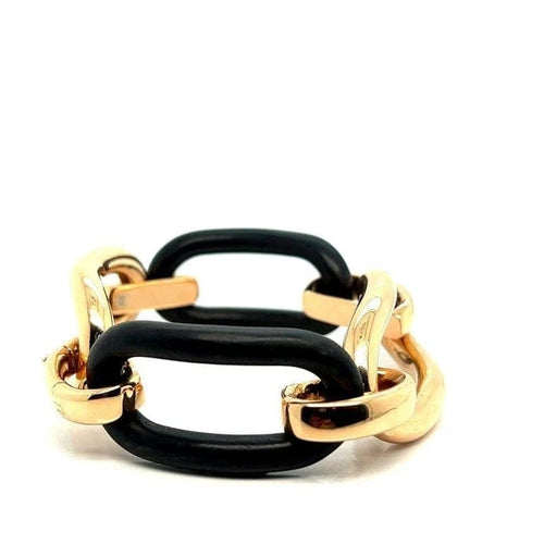 Bracelet Bracelet en or rose et bois d'ébène 58 Facettes