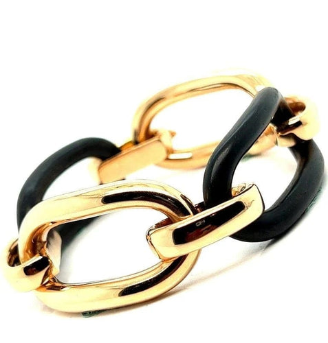 Bracelet Bracelet en or rose et bois d'ébène 58 Facettes