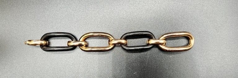 Bracelet Bracelet en or rose et bois d'ébène 58 Facettes