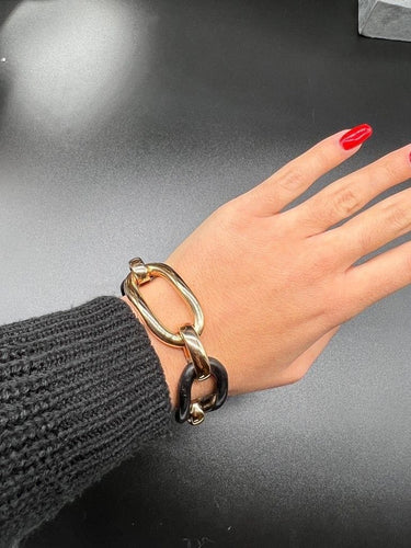 Bracelet Bracelet en or rose et bois d'ébène 58 Facettes