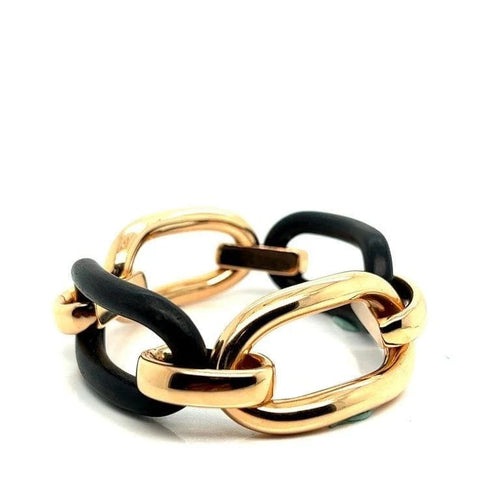 Bracelet Bracelet en or rose et bois d'ébène 58 Facettes