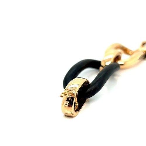 Bracelet Bracelet en or rose et bois d'ébène 58 Facettes