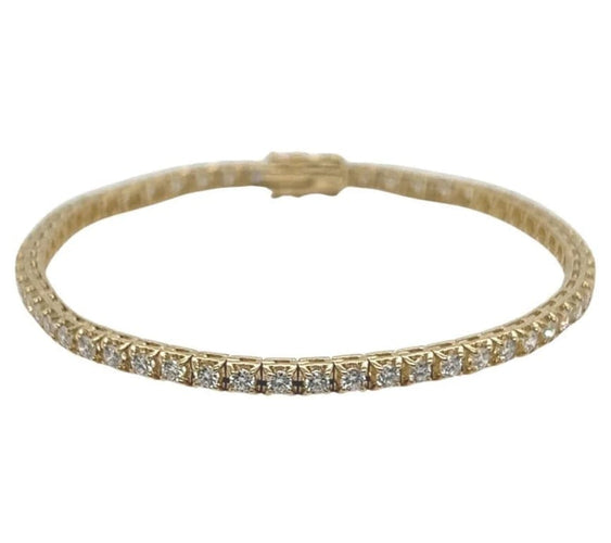 Bracelet Bracelet tennis en or jaune 18 carats et diamants 58 Facettes