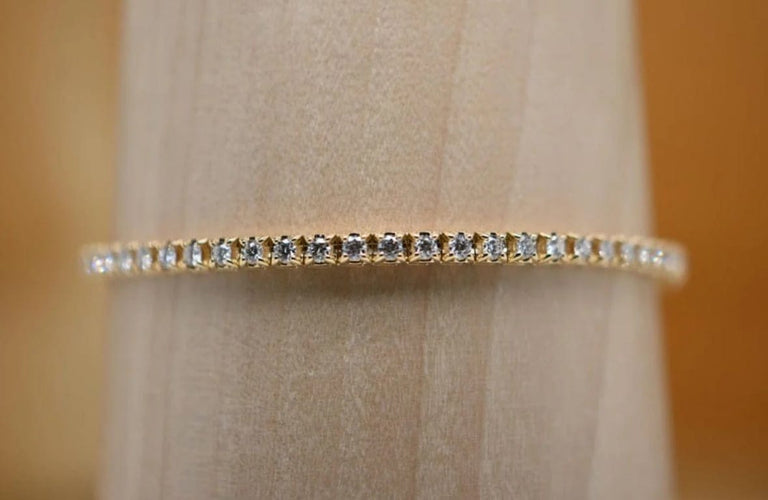 Bracelet Bracelet tennis en or jaune 18 carats et diamants 58 Facettes