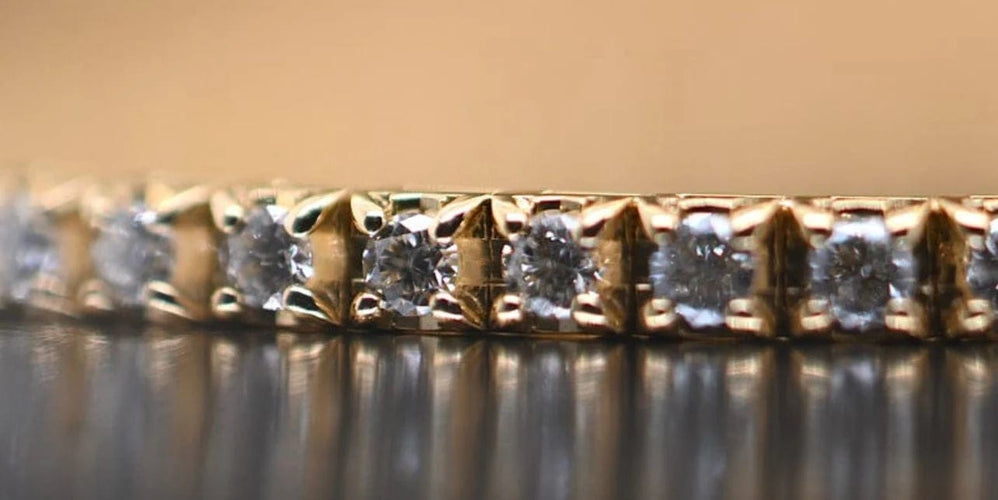 Bracelet Bracelet tennis en or jaune 18 carats et diamants 58 Facettes