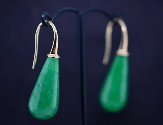 Boucles d'oreilles Boucles d'oreilles en jade 58 Facettes