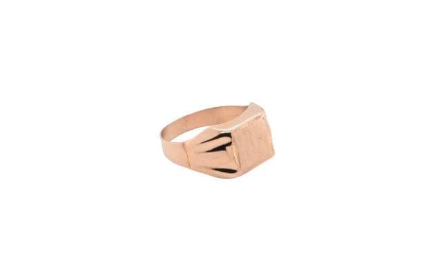 Bague 52 Chevalière en or jaune 18 carats, taille 52 58 Facettes