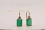 Boucles d'oreilles Boucles d’oreilles en or jaune 18 carats, onyx vert et diamants 0,12 ct 58 Facettes
