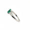 Bague 53.8 Bague en or blanc 18 carats avec émeraude 0,81 ct et diamants 58 Facettes
