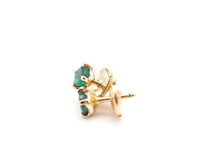 Boucles d'oreilles Boucles d'oreilles en or jaune 750 et émeraudes 58 Facettes