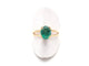 Bague 57 Bague en or jaune 750 avec émeraude 58 Facettes