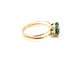 Bague 57 Bague en or jaune 750 avec émeraude 58 Facettes