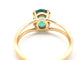 Bague 57 Bague en or jaune 750 avec émeraude 58 Facettes