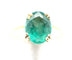 Bague 57 Bague en or jaune 750 avec émeraude 58 Facettes