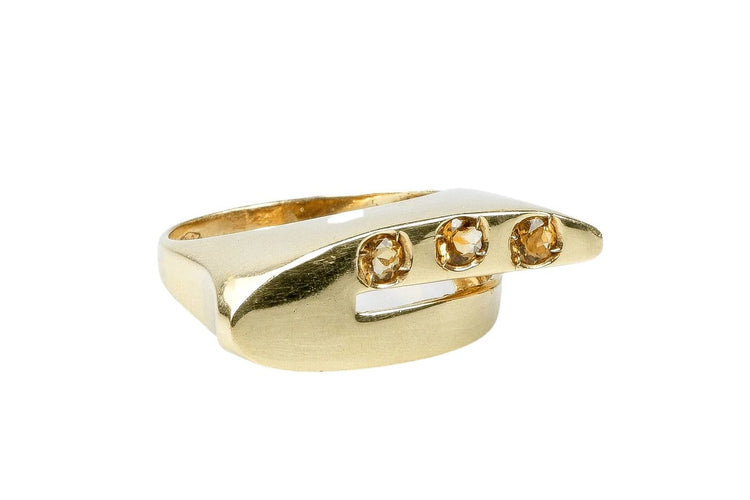 Bague 55 Bague citrine en or jaune 18 carats 58 Facettes 111.66245-53