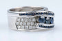 Bague 50 Bague 1,65 ct en or blanc, saphirs et diamants 58 Facettes BGADOC405-107