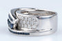 Bague 50 Bague 1,65 ct en or blanc, saphirs et diamants 58 Facettes BGADOC405-107