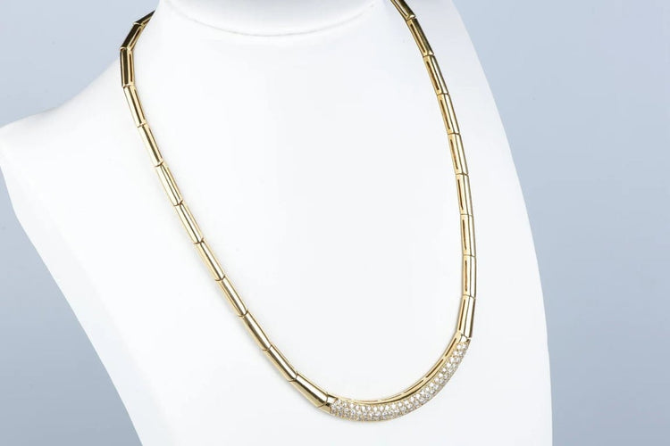 Collier Collier en or jaune 18 ct serti de diamants 58 Facettes CLDCC950