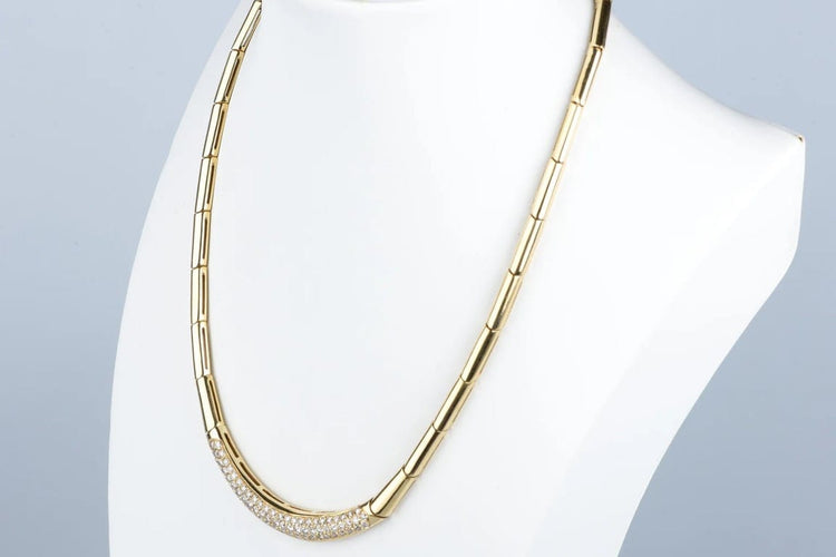 Collier Collier en or jaune 18 ct serti de diamants 58 Facettes CLDCC950