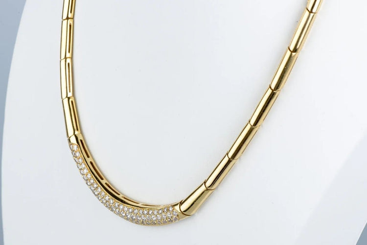 Collier Collier en or jaune 18 ct serti de diamants 58 Facettes CLDCC950