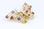 Broche Broche papillon vintage en or jaune 18 ct sertie de 14 pierres fines 58 Facettes BCPAP5342-107