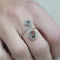 Bague 54 Bague - Diamants taille rose et brillant 58 Facettes S367