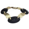 Bracelet Bracelet câble en or jaune 18 carats et onyx 58 Facettes T461