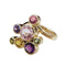 Bague 57 Bague en or jaune 18 carats ornée de tourmalines et pierres précieuses 58 Facettes BOR29