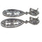 Boucles d'oreilles Boucles d'oreilles longues en or blanc 18 carats et diamants 58 Facettes P199