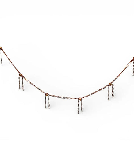 Collier Collier maille gourmette en or bicolore 18 carats 58 Facettes