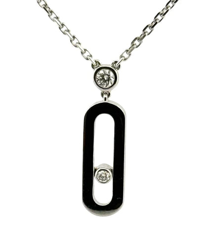 Collier Messika Move Uno - Collier en or blanc 18 carats et diamants 58 Facettes