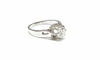 Bague 55 Solitaire - Bague en or blanc 18 carats et platine avec diamant 0,91 ct 58 Facettes