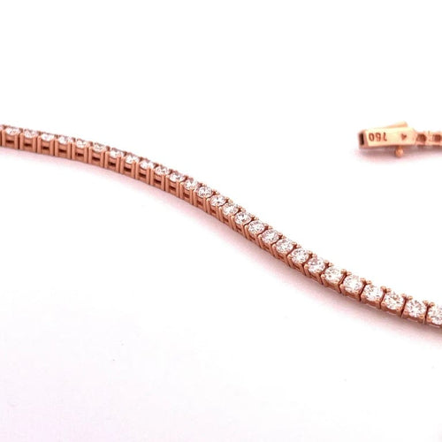 Bracelet Bracelet tennis en or rose 18 carats et diamants 58 Facettes