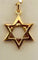 Pendentif Pendentif Étoile de David en or jaune 18 carats et diamants 58 Facettes