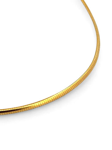 Collier Collier maille Oméga en or jaune et blanc 18 carats 58 Facettes