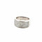 Bague 55 Bague pavée de diamants taille princesse en or blanc 18 carats 58 Facettes