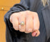 Bague 58 Bague ancienne en or rose 18 carats avec perle et diamants 58 Facettes