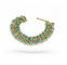 Bracelet Bracelet souple en or jaune 14 carats et turquoises 58 Facettes