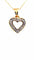 Collier Chaîne et pendentif cœur - Collier en or jaune 18 carats et diamants 58 Facettes