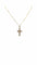 Collier Chaîne et pendentif croix en or jaune 18 carats et diamants 58 Facettes