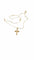 Collier Chaîne et pendentif croix en or jaune 18 carats et diamants 58 Facettes